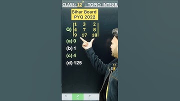 1 Marks Question Bihar Board PYQ 2022 Matrix And DETERMINANTS Class 12 Board Exam 2025 NCERT #bihar