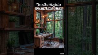 Designing my dream remote work setup 💻💼 #forestkitchen #cabinbliss