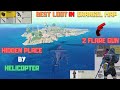 Travelling to spawn island hidden place by helicopter got 2 flare gun best loot in erangel bgmi