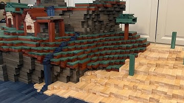 Minecraft in Real Life with KEVA planks! **Timelapse Construction** #minecraft #keva #building