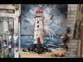 COMMENT PEINDRE UN PHARE PAR NELLY LESTRADE (LIGHTHOUSE knife painting)