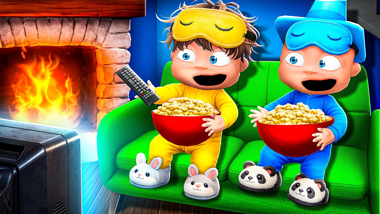 Smarty & Lil Brother Have COZY SLEEPOVER!