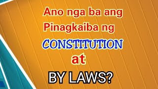 Ano nga ba Ang pinagkaiba ng Constitution at Bylaws?|Tamaraw Guardians Brotherhood Inc.|