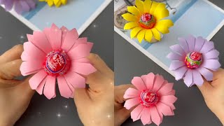 PQ Crafts || Making Flowers With Candy Is So Cute