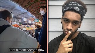 Koreans REACT to White Guy Speaking Fluent Korean at a Street Market in Korea | REACTION!!!