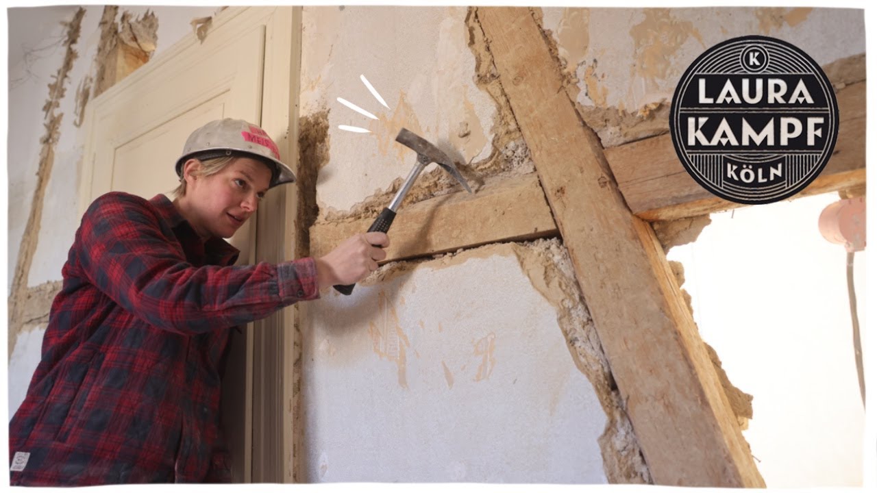 Tearing down the wall!!(Half Timbered House Restoration), on YouTube