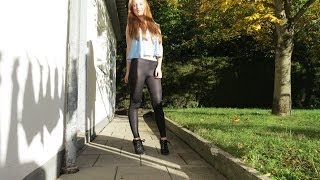 Lookbook: Wie man eine Leder / Lack Leggins trägt