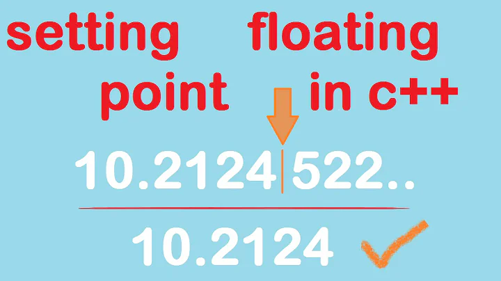 C++ floating points manipulation | How to set decimal point is c++ | float and double