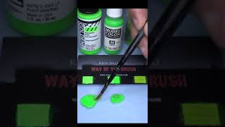 Fluorescent Green Paint Comparison Citadel Colour vs Vallejo vs Golden HighFlow #Shorts