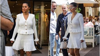 Selena Gomez Is A Vision In A Peplum Skirt Suit In France For The Cannes Film Festival