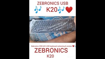 Zebronics ZEB k20 USB keyboard       unboxing & review #reels