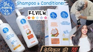 The Mom's Co. Shampoo & Conditioner Review✔️ Chemical Free Shampoo Suits Dry& Frizzy hair #themomsco