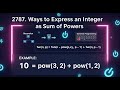 Leetcode 2787. Ways to Express an Integer as Sum of Powers | Dynamic programming | Telugu