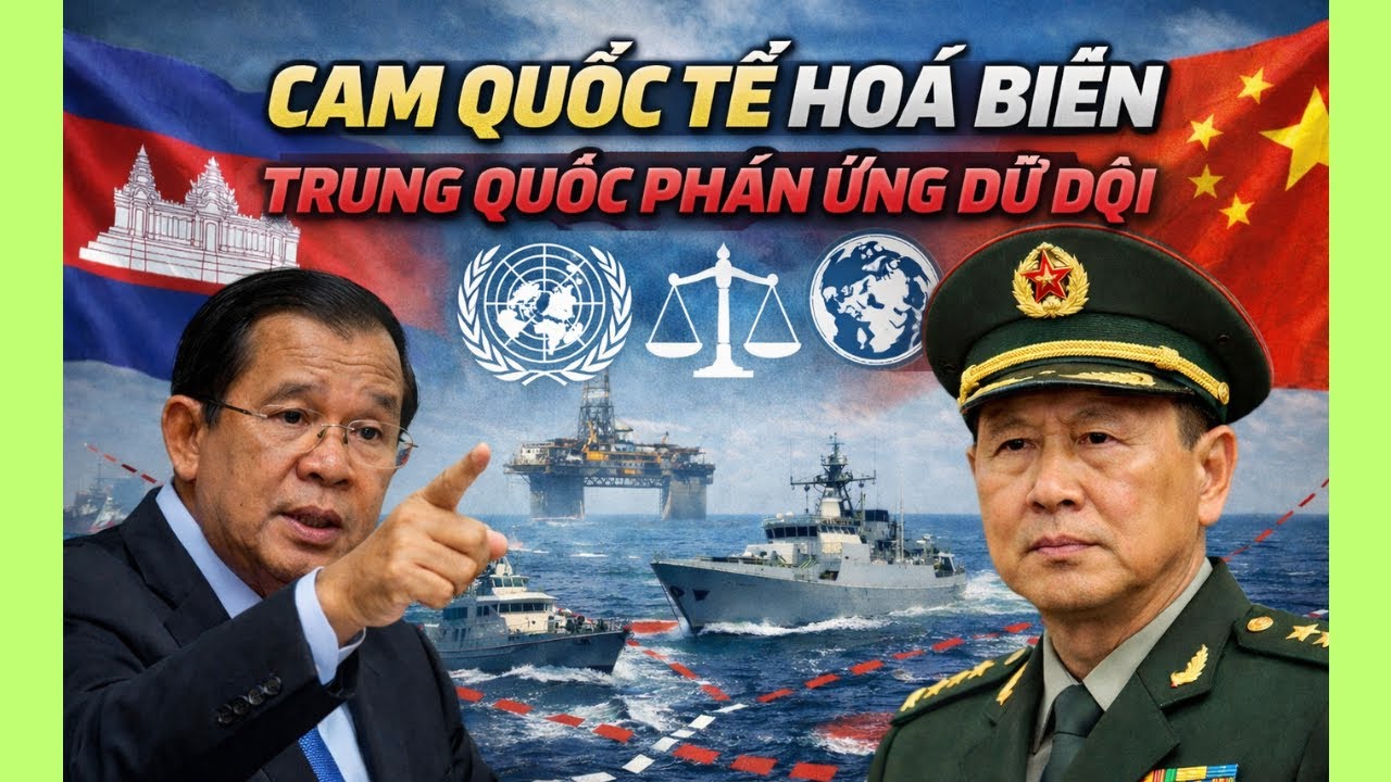 KHÔNG CÒN IM LẶNG CAMPUCHIA ĐẨY TRANH CHẤP BIỂN RA QUỐC TẾ, TRUNG QUỐC PHẢN ỨNG DỮ DỘI