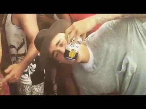 Watch Justin Bieber Shotgun A Beer In Vegas Hint He Fails