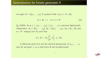 Kalman Győry: Effective finiteness results for diophantine equations over finitely generated domains