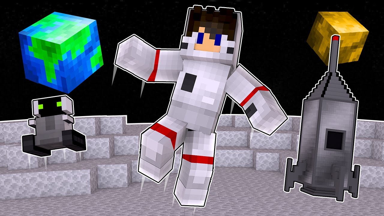 FUI ATÉ A LUA NO MINECRAFT - YouTube