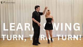 Jitterbug Swing Turns Combined Underarm Reverse Steps