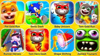 Talking Pet Gold Run, Sonic Dash, Cat Runner, Talking Tom Gold Run, Count Master, Run & Gun...