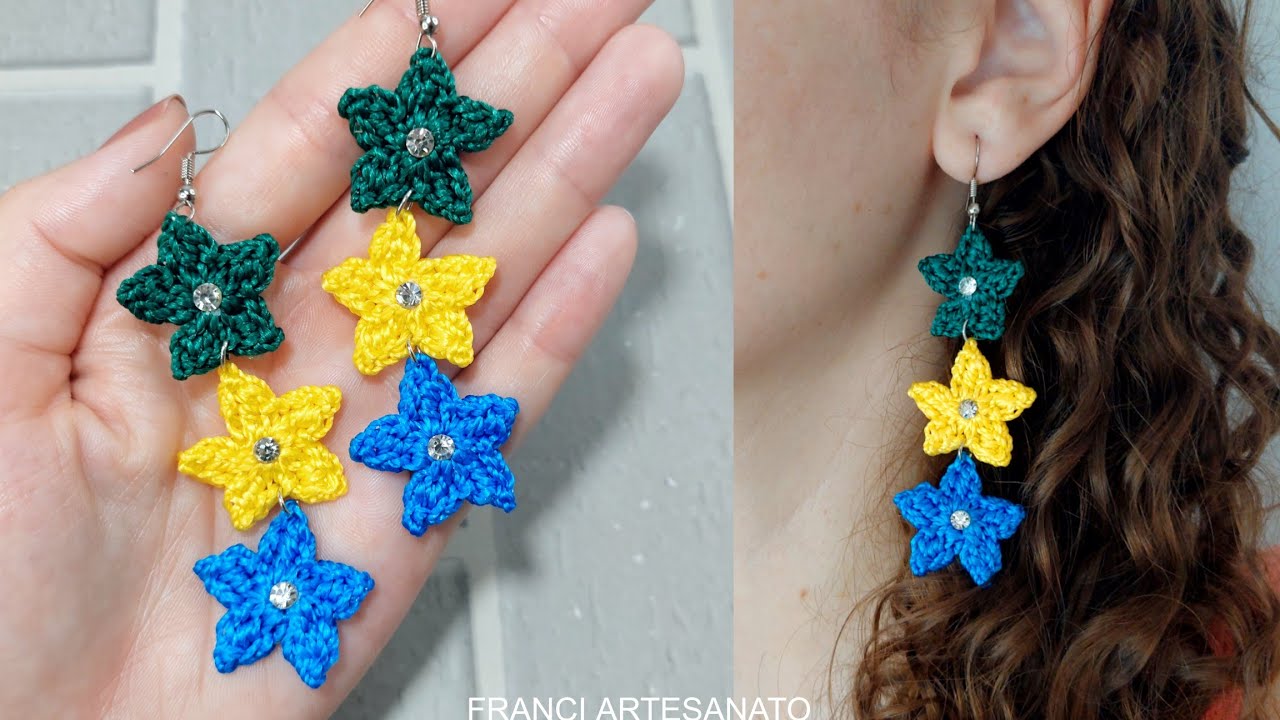 BRINCO ESTRELA DO BRASIL DE CROCHÊ | CROCHÊ NA COPA DO MUNDO 😍 #copadomundo 