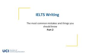 IELTS Writing: The most common mistakes and things you should know - Part 2