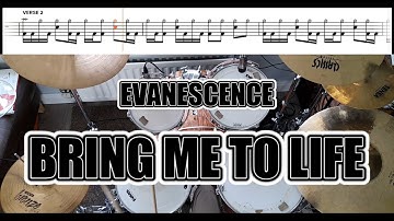 Evanescence - Bring Me To Life - Drum Cover With SHEET MUSIC
