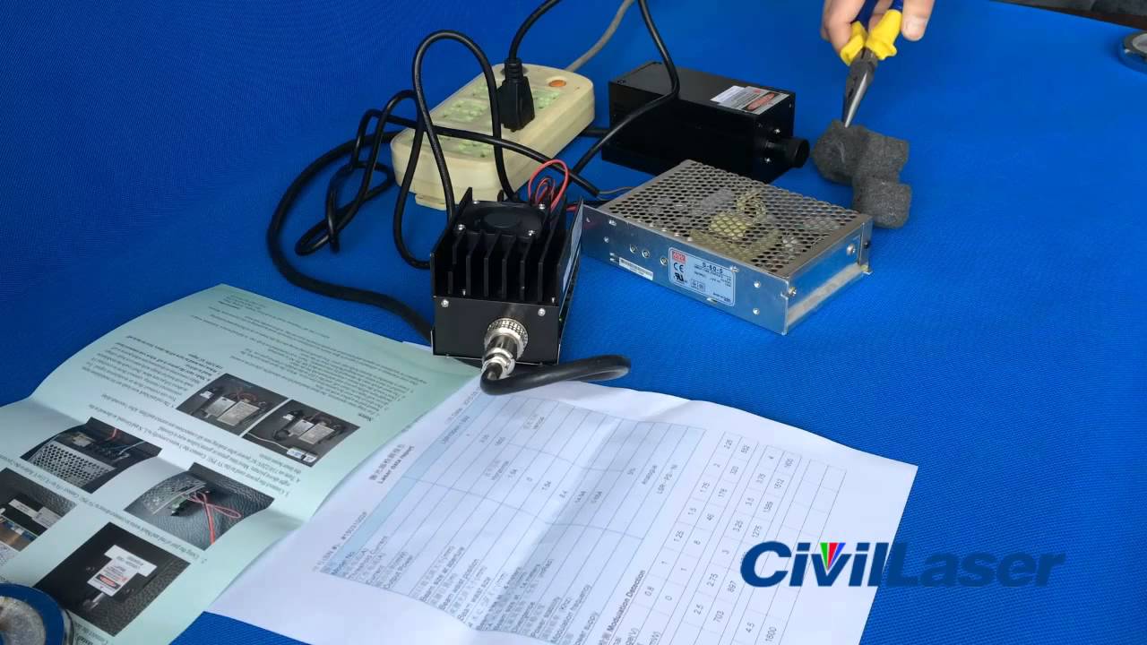 1064nm 1500mw DPSS laser, IR laser beam, invisible laesr with standard power supply -- CivilLaser