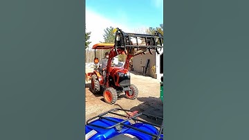 Kubota Tractor Loading Firewood