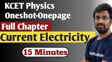 KCET Physics 2022 | Current Electricity Oneshot-Onepage