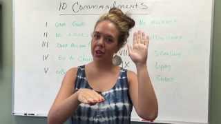 Easy 10 Commandments with hand motions.  So simple you'll never forget.