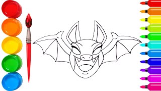 How to Draw Clash Royale/Bat//JK Heroes Drawing and Coloring for kids screenshot 5