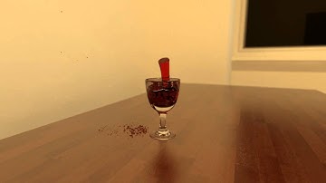 3ds max animation of pouring a liquid into wine glass