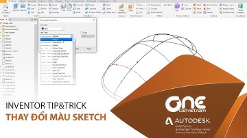 OneCADVN | Inventor Professional Tip& Trick | Thay đổi màu Sketch
