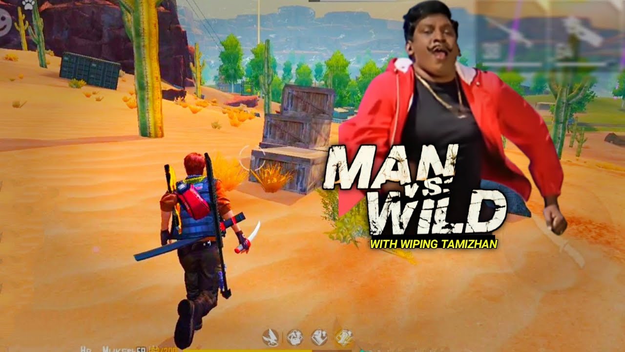 😱MAN VS WILD ||💥Free Fire Squad Classic kalahari Gameplay Tamil || WipingTamizhan || funny commentry