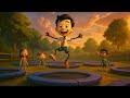 What if we lived in a World of Trampolines? | #aumsum #kids #cartoon #whatif