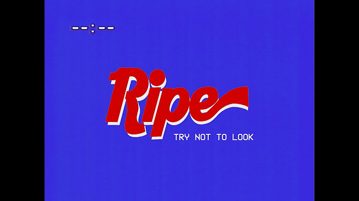 Ripe - Try Not To Look (Official Music Video)