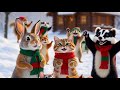 Christmas Festival Dance in the Old Cottage Garden Woodland Animals Celebrate with Music, Magic & F