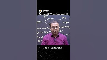 Serious UPSC aspirant do this!