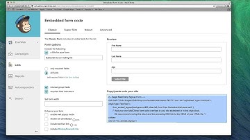 Adding A Mailing List Sign Up Form Using MailChimp - EverWeb Third-Party Add-ons