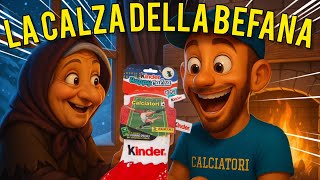 Apro La Calza Della Befana Calciatori 2025-26 Kinder Happycalza Con Figurine Esclusive