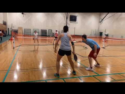 Exciting point in 4.5 mixed doubles