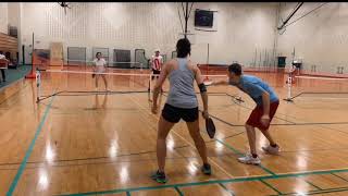 Exciting point in 4.5 mixed doubles
