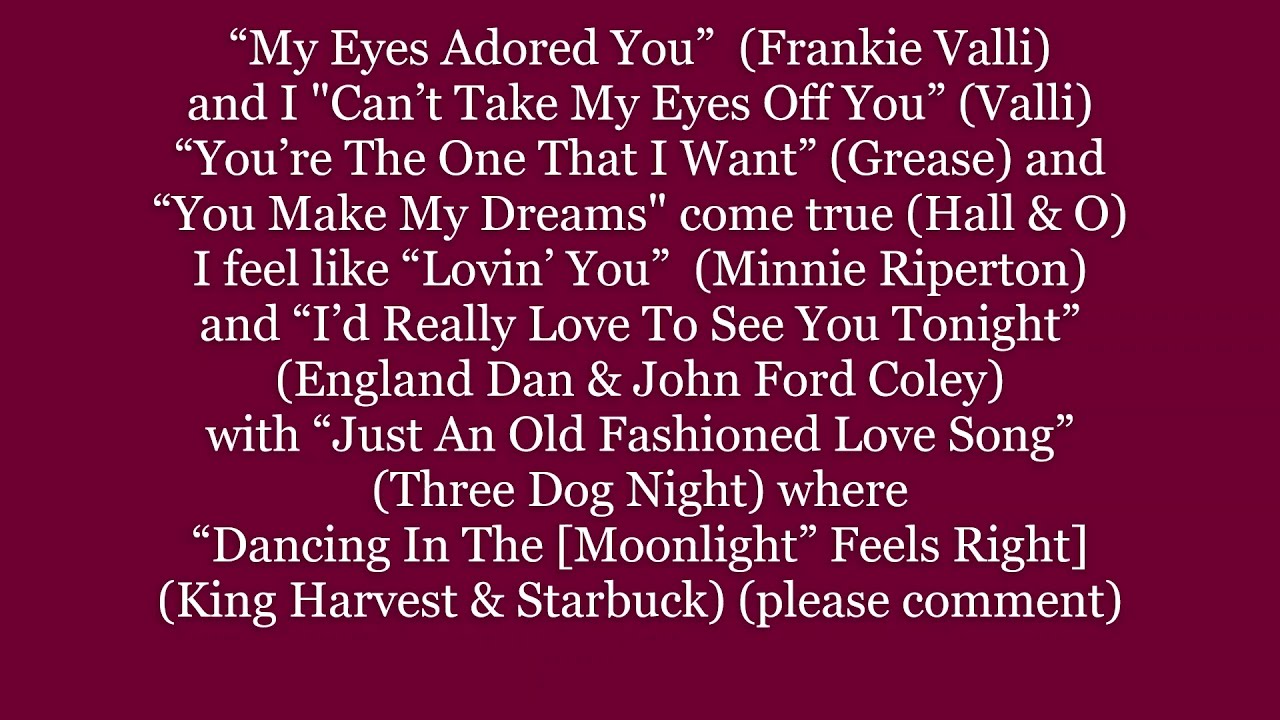 IT’S JUST ANOTHER LOVE SONG Lyrics Words text trending old fashioned