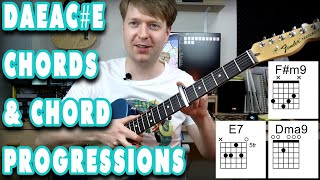 Video thumbnail of "Essential Beginner DAEAC#E Chords For Math Rock/Midwest Emo Guitar"