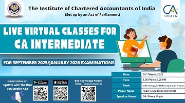Intermediate Paper 5:A&E | Topic: Audit Strategy, Audit Planning and...| Session 2 | 03 March, 2025