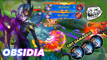 NERF? OBSIDIA BEST 1 HIT BUILD 2025! - THAT GUARANTEES 100%  CRIT DAMAGE**! 💥💀