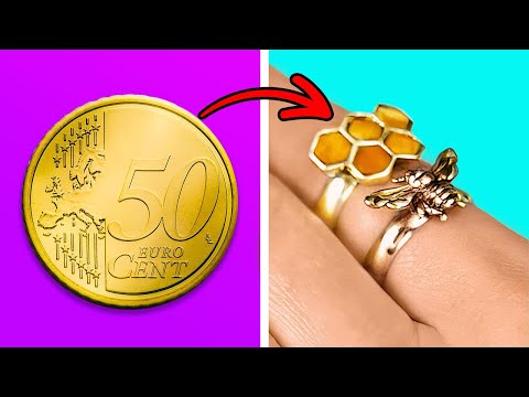 DIY BEAUTIFUL RINGS FROM COINS || Jewellery Dragonfly, Golden Butterfly, And Rings Made By Master!