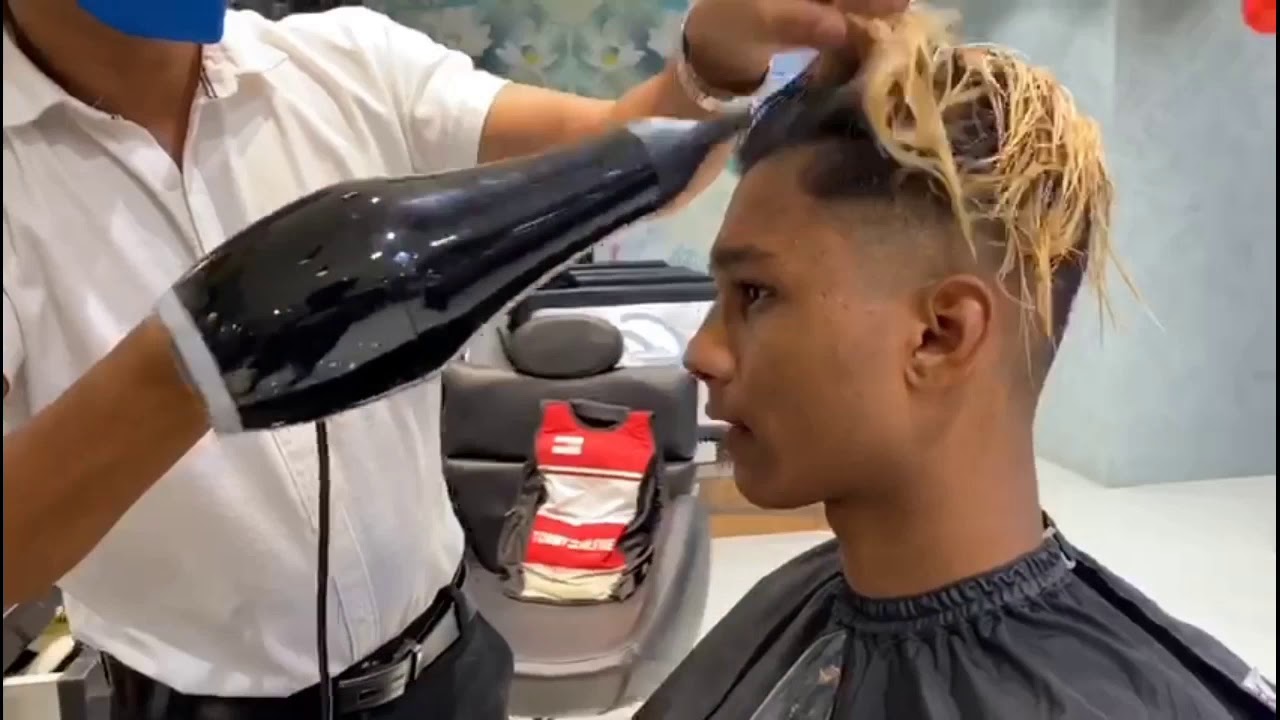 Blonde to extra violet red hair transformation🔥 || Girish Kaushal