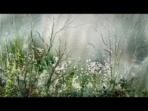 USE SALT! Loose Watercolor Landscape Painting For Beginners Watercolour Landscape DEMO Tutorial