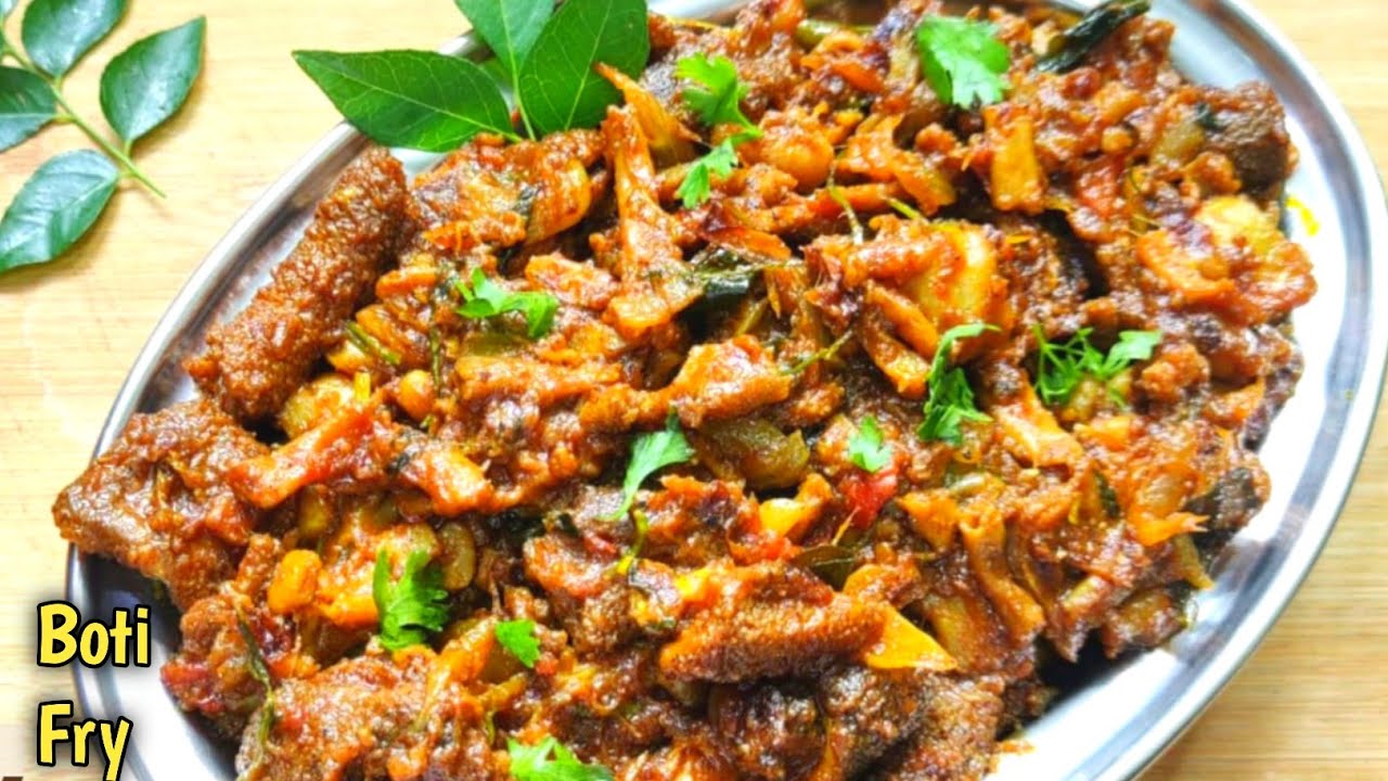 Boti fry in telugu Boti curry in telugu Boti fry ela cheyali Mutton